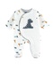 Velvet dinosaur pyjamas, white/blue