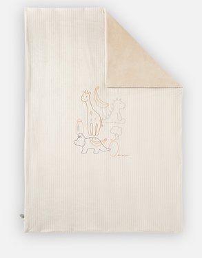 Doudou Couverture Noukie's Orso 50x50cm - Veloudoux® Beige Taupe/écru - Lien Transport - Personnalisable Prénom - Dès La Naissance