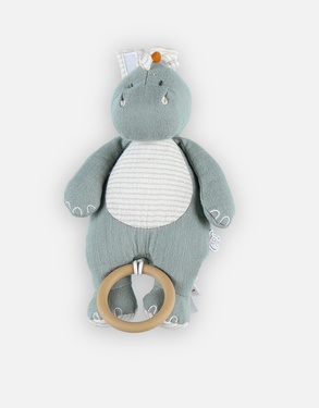 Peluche mini musicale Stegi en mousseline BIO, eucalyptus