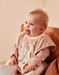 Terry giraffe funny bib, beige