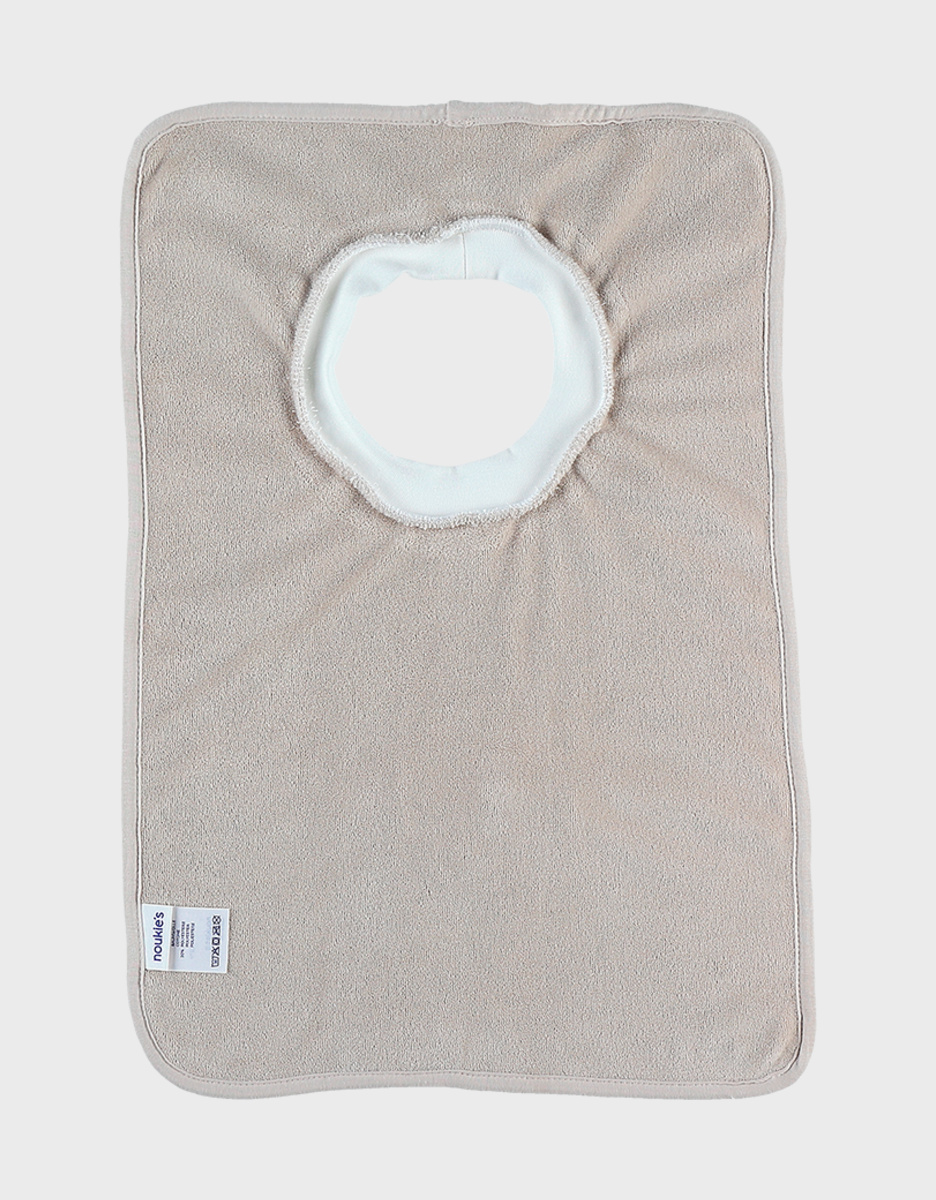Terry giraffe funny bib, beige