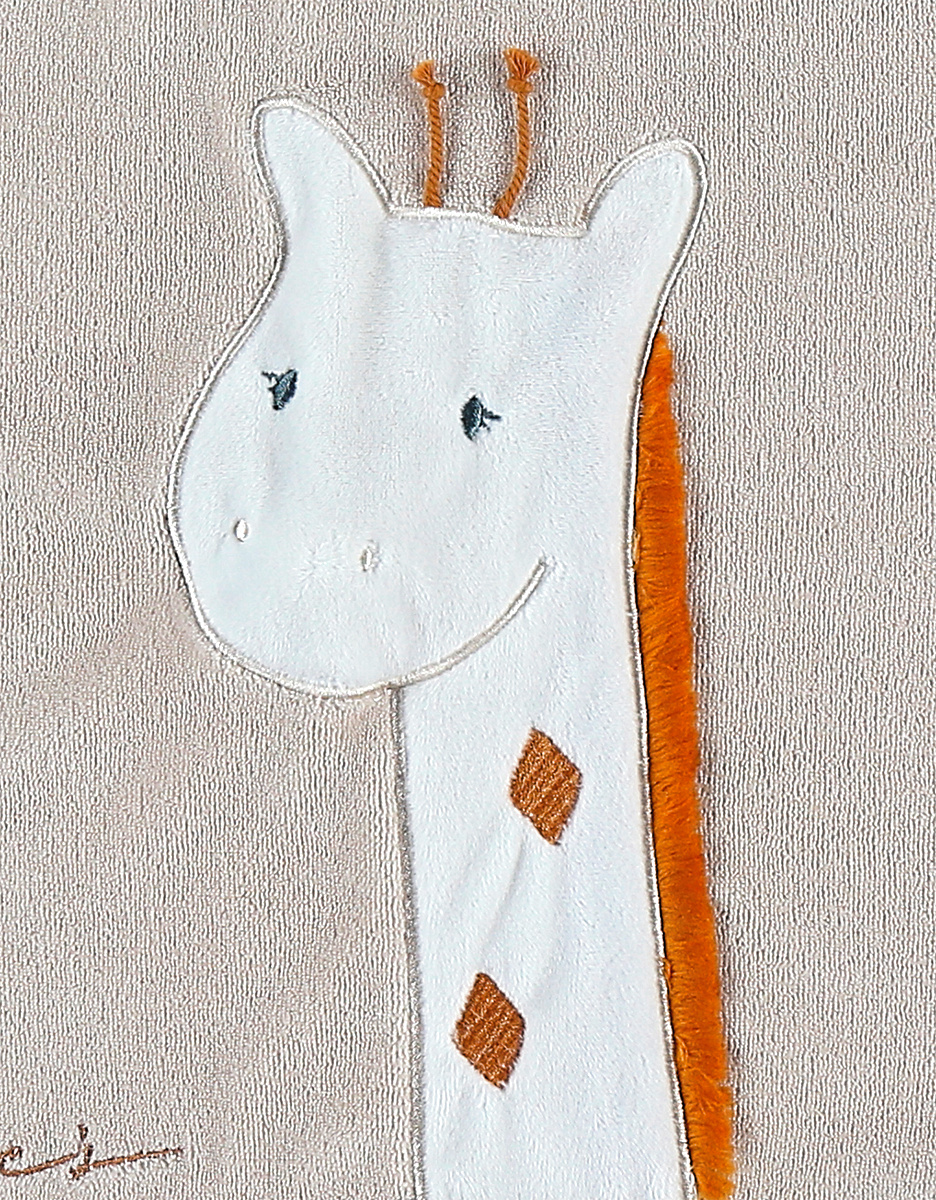 Terry giraf funny slabbetje, beige