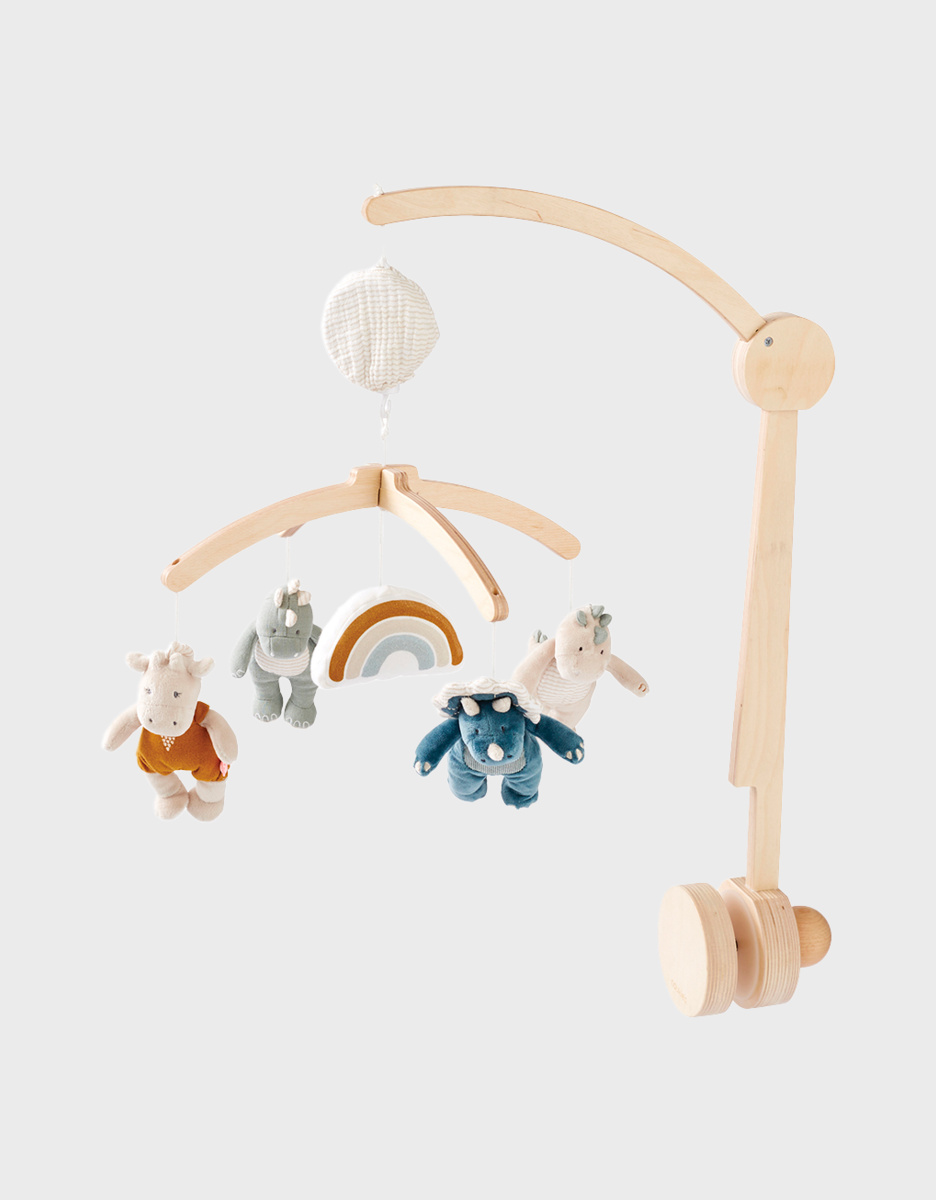 Wooden musical mobile
