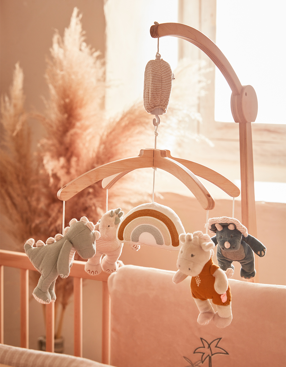 Wooden musical mobile