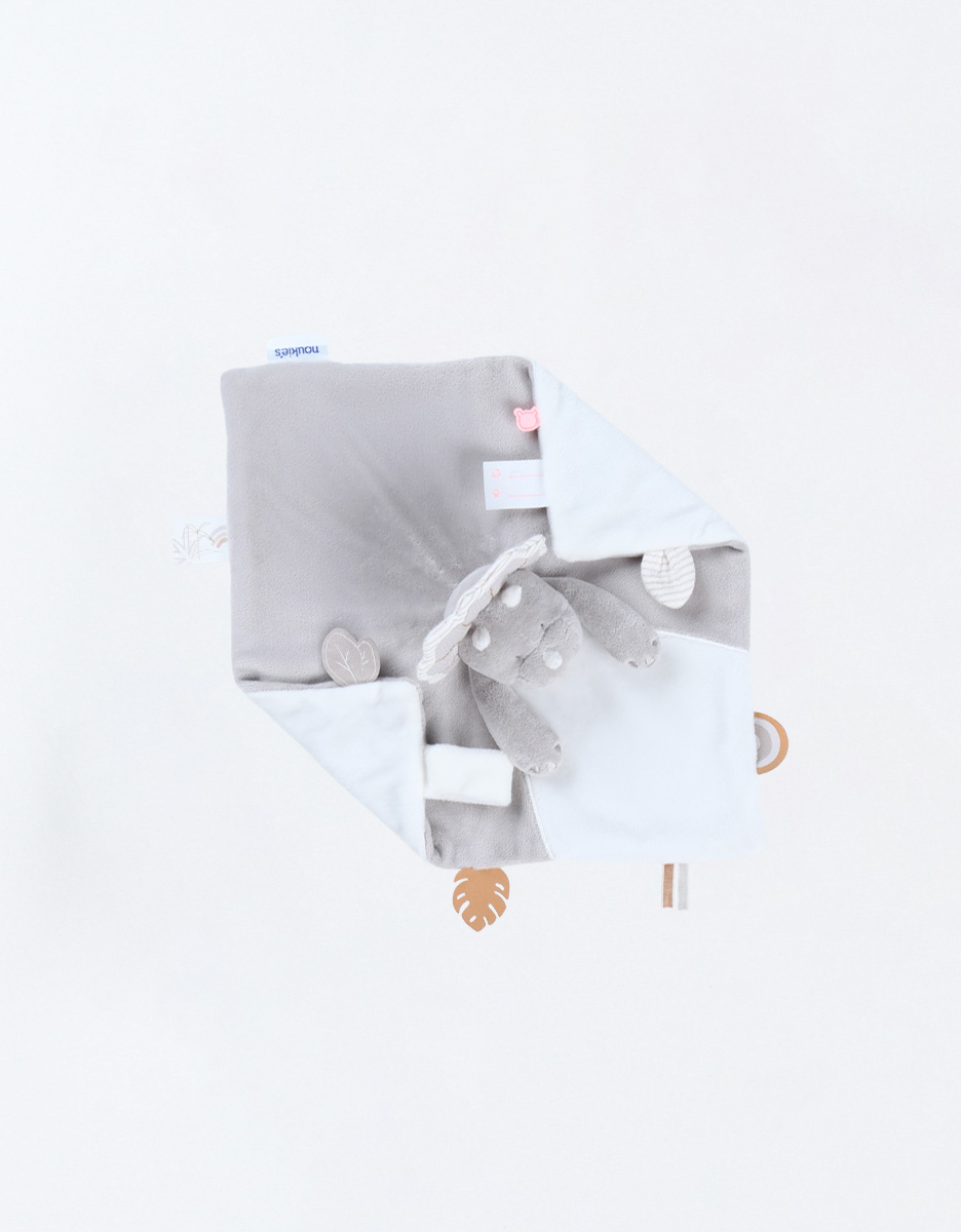Doudou Ops en Veloudoux, gris