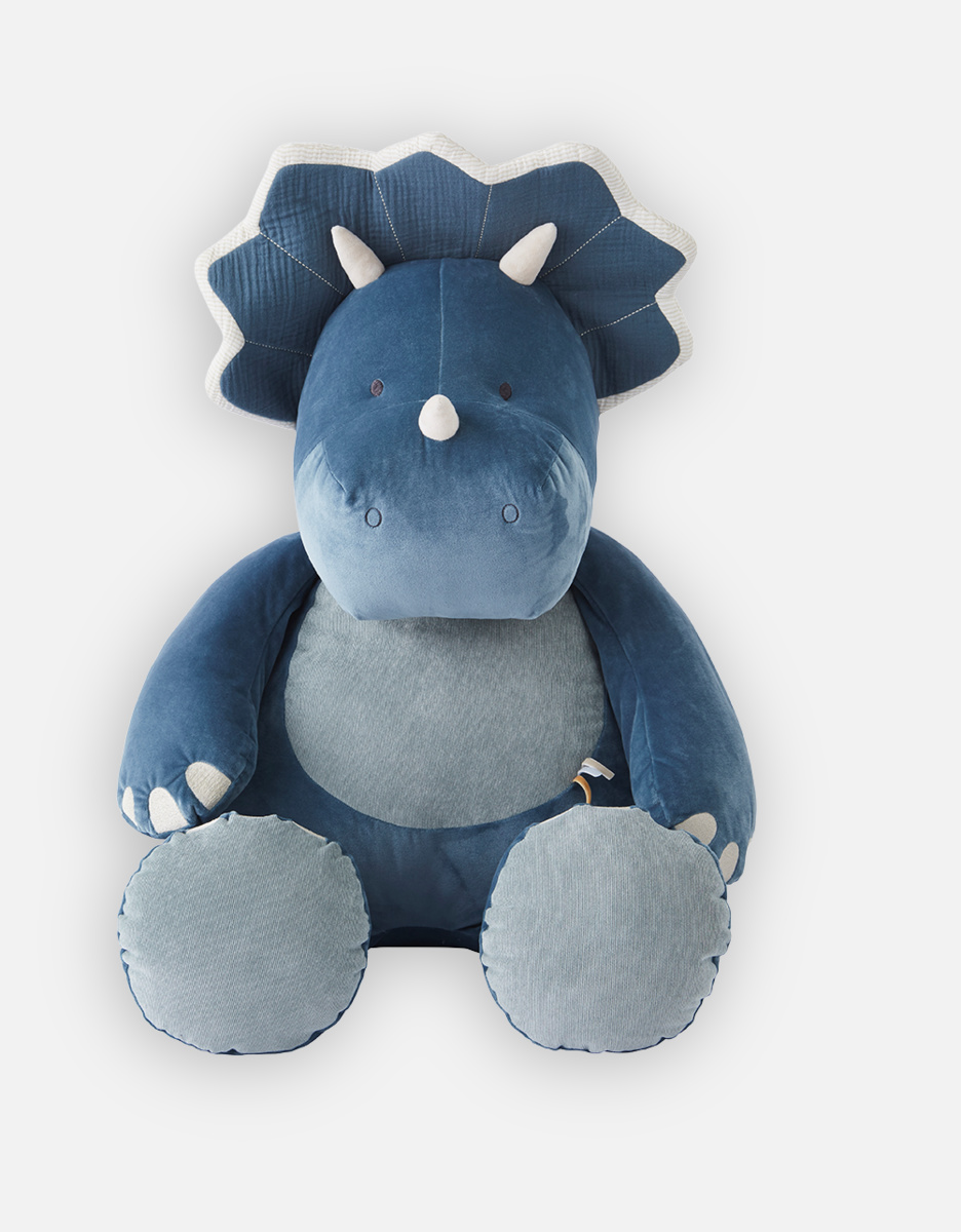 Large Veloudoux Ops soft toy, blue