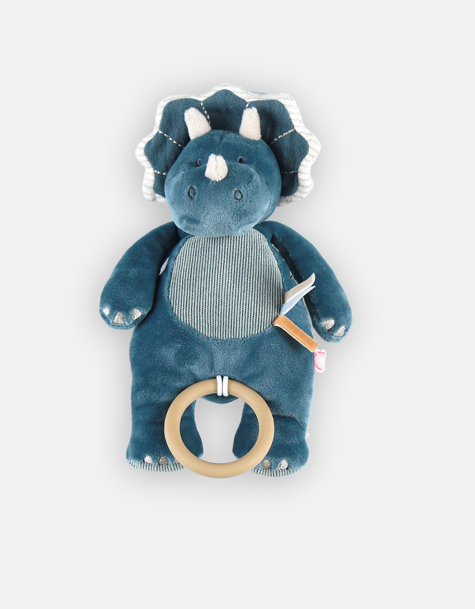 Veloudoux mini musical Ops soft toy, blue