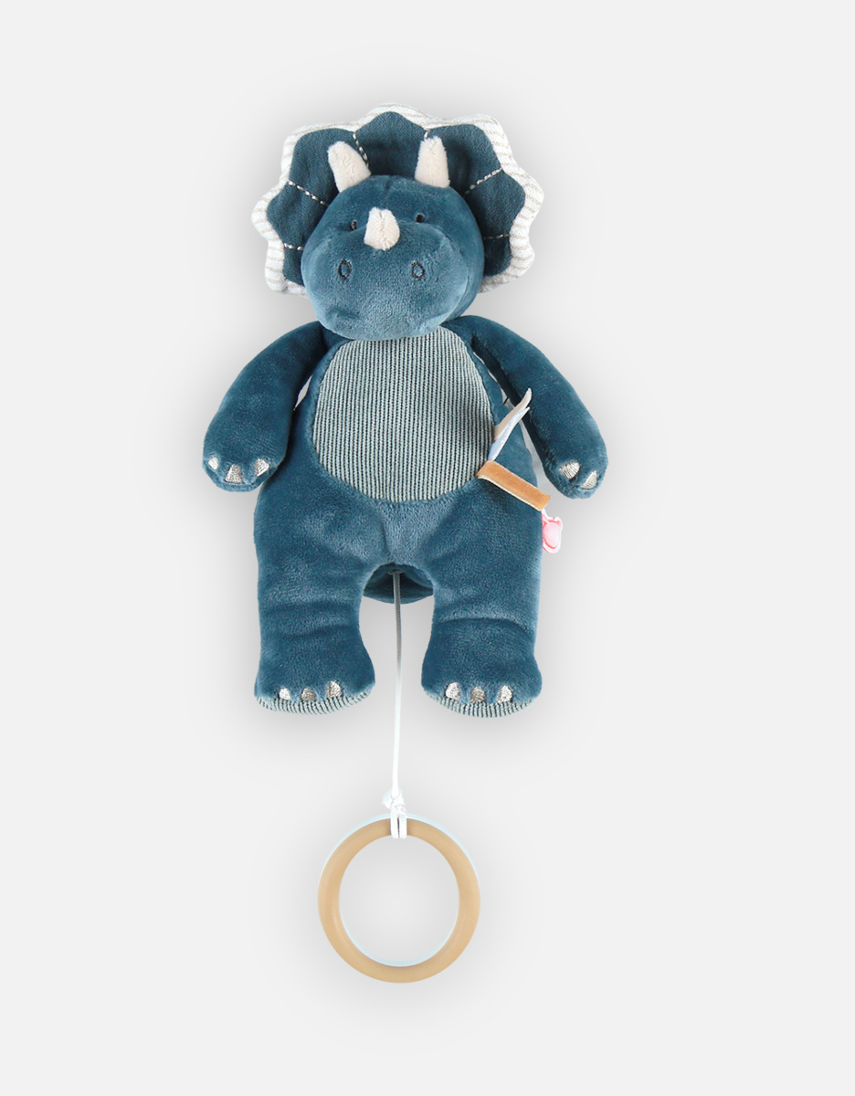 Veloudoux mini musical Ops soft toy, blue