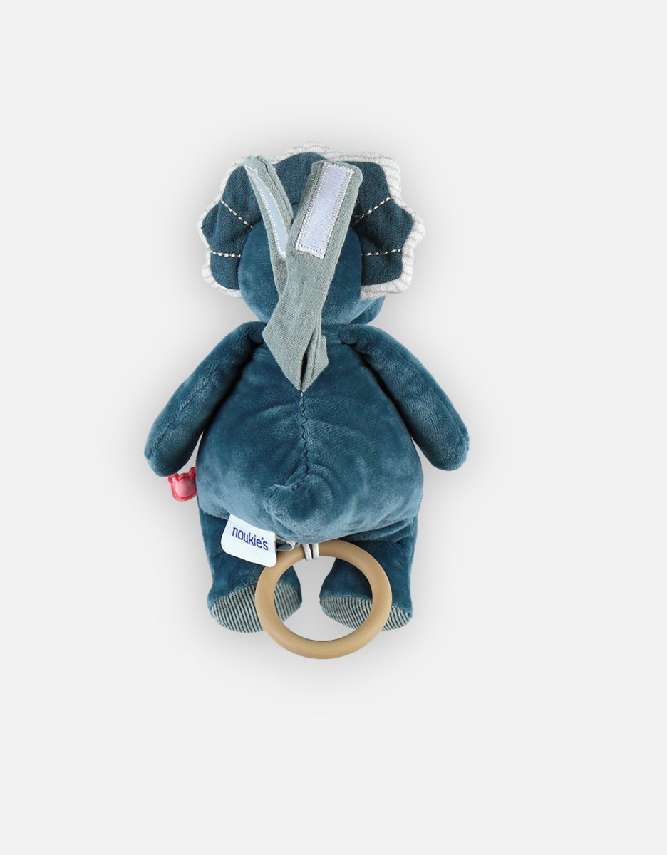 Veloudoux mini muzikale Ops knuffel, blauw