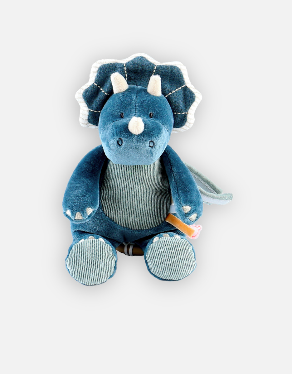 Veloudoux mini muzikale Ops knuffel, blauw