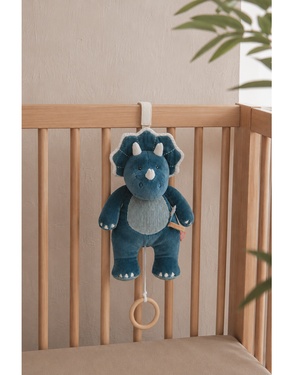 Veloudoux mini muzikale Ops knuffel, blauw