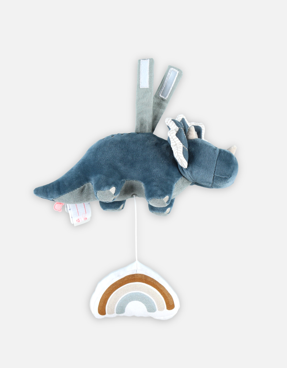 Veloudoux musical Ops soft toy, blue