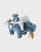 Peluche d'activités Ops en Veloudoux et mousseline de coton BIO, bleu