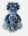 Medium Veloudoux Ops soft toy, blue