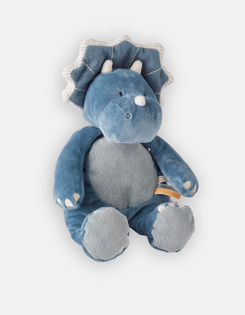 Small Veloudoux Ops soft toy, blue