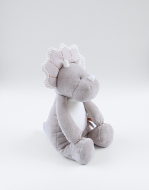 Small Veloudoux Ops soft toy, greige