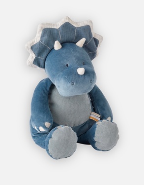 Peluche medium Ops en veloudoux, bleu