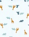 Fluwelen pyjama met dinosaurussenpatronen, wit