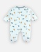 Velvet pyjamas with dinosaur prints, white