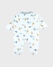 Pyjama imprimés dinosaures en velours, blanc