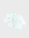Lot de 2 bodys croisés en coton BIO, écru