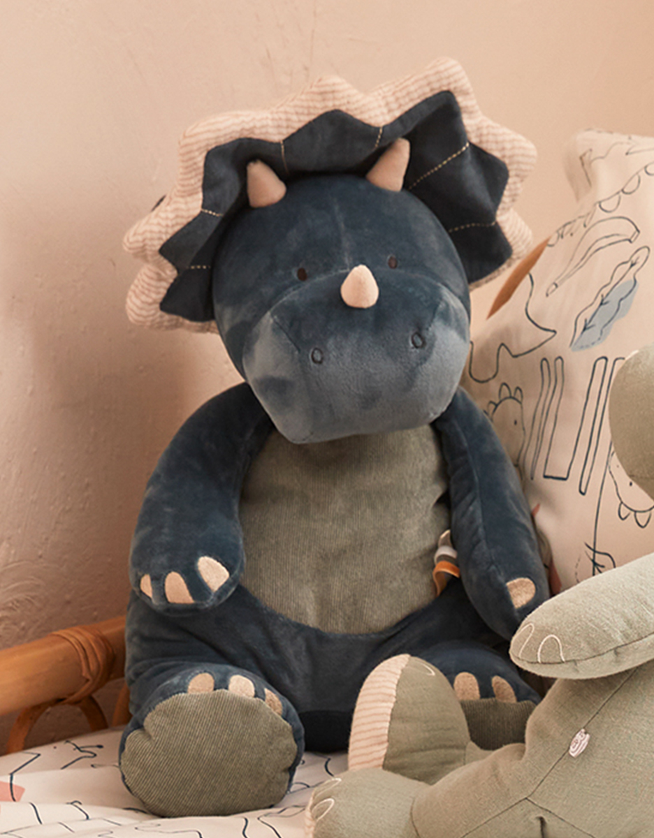 Medium Veloudoux Ops soft toy, blue