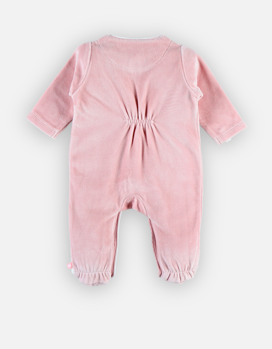 Fluwelen giraf pyjama, roos