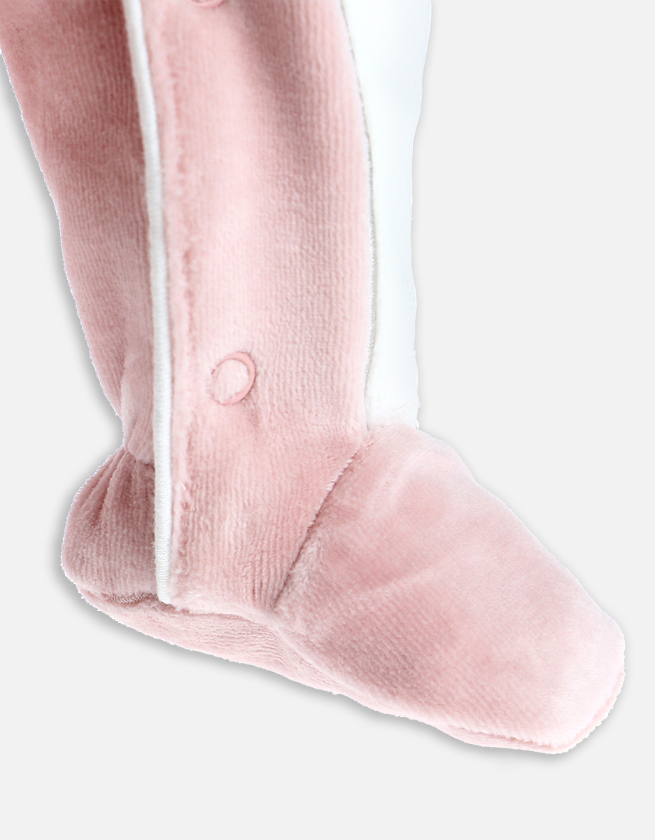 Fluwelen giraf pyjama, roos