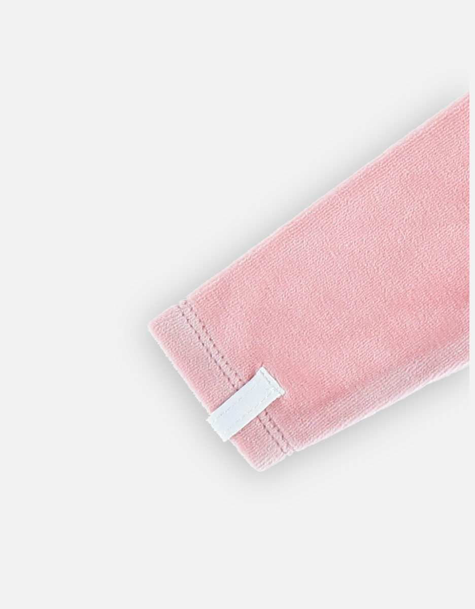 Fluwelen giraf pyjama, roos