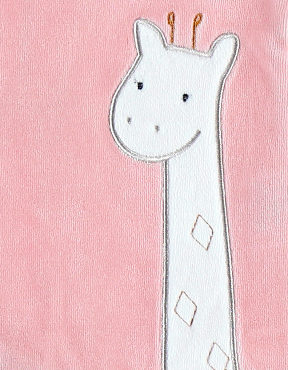 Velvet giraffe sleep-well pyjamas, pink