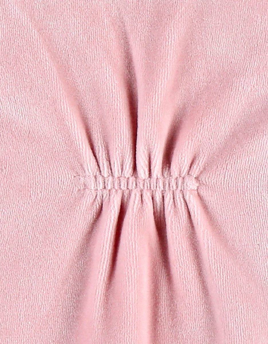 Pyjama dors-bien girafe en velours, rose