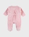 Pyjama dors-bien girafe en velours, rose