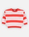 Knitted striped jumper, strawberry/light pink