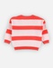 Knitted striped jumper, strawberry/light pink