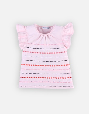 Organic cotton t-shirt with prints, light pink