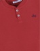 Long-sleeved henley t-shirt, red