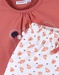 Jersey 2-delige pyjama met luipaardprint, rood/ecru/koraal