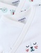 Set met 2 bio katoenen body's, ecru/aqua