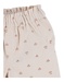 Corduroy trousers with floral print in blush pink