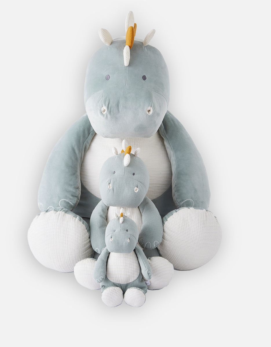 Peluche small Stegi en mousseline de coton BIO, eucalyptus