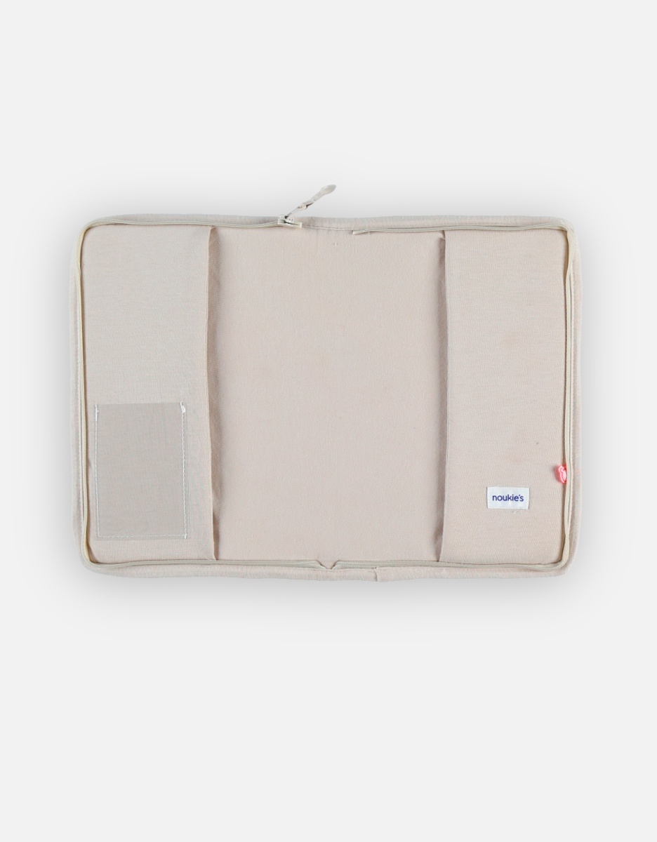 Protège carnet de santé dino en Veloudoux, beige