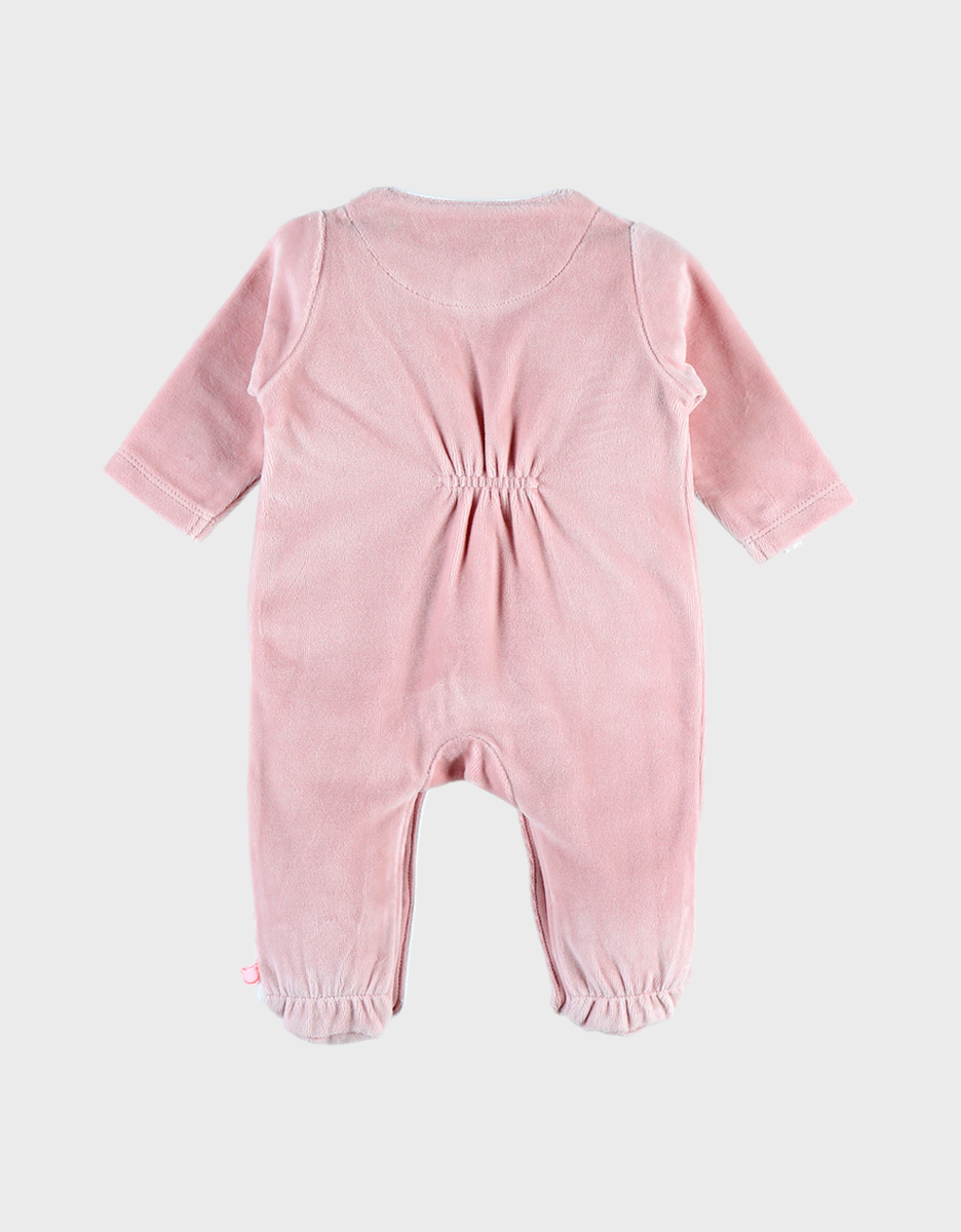 Fluwelen giraf pyjama, roos