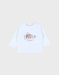 T-shirt en coton blanc avec imprimé mammouth