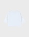 Wit T-shirt met lange mouwen en geborduurde tijger
