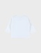 White long-sleeved T-shirt with embroidered tiger
