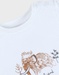 Wit katoenen T-shirt met mammoetprint
