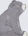 Ecru cotton T-shirt with bear print
