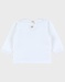 Wit T-shirt met lange mouwen en berenprint
