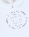 Wit T-shirt met lange mouwen en berenprint
