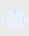 White long-sleeved t-shirt with bear print
